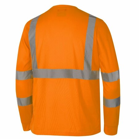 Pioneer Long Sleeve Bird Eye Shirt, Orange, 3XL V1054250U-3XL